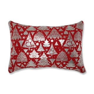 Pillow Perfect Advent Red-Aqua 17.5-inch Throw Pillow 